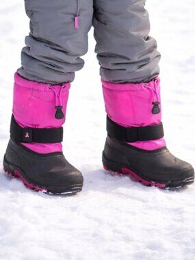 Kamik Lavender and Black Waterproof Boots With Optional Liner Big Kid Size 4